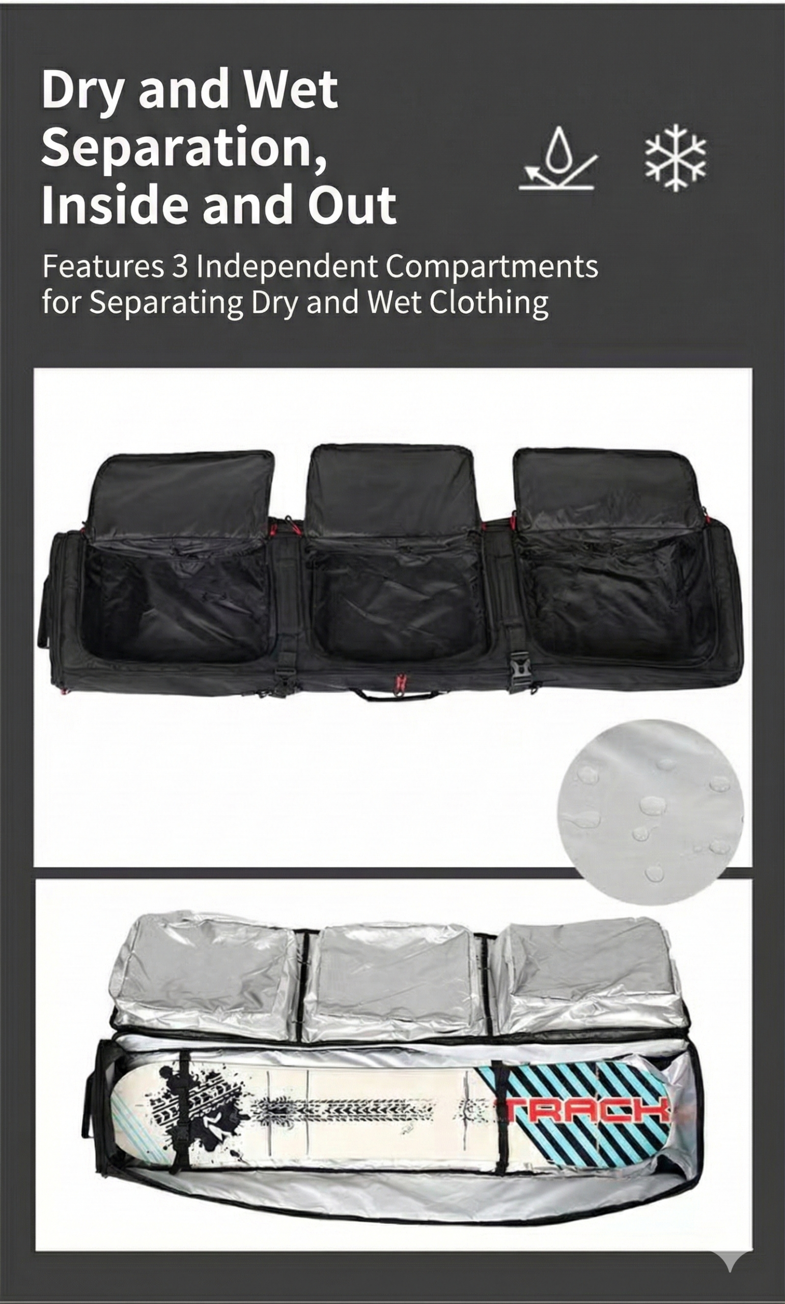 All-in-One Rolling Ski & Snowboard Travel Bag 스키 가방